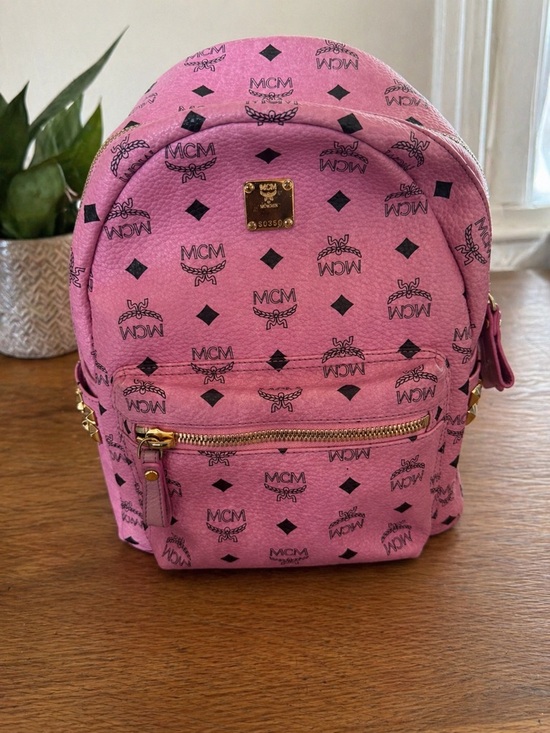 MCM Handbags - 🎒 MCM Pink Visetos  Backpack 🎒 Gold Hardware EUC